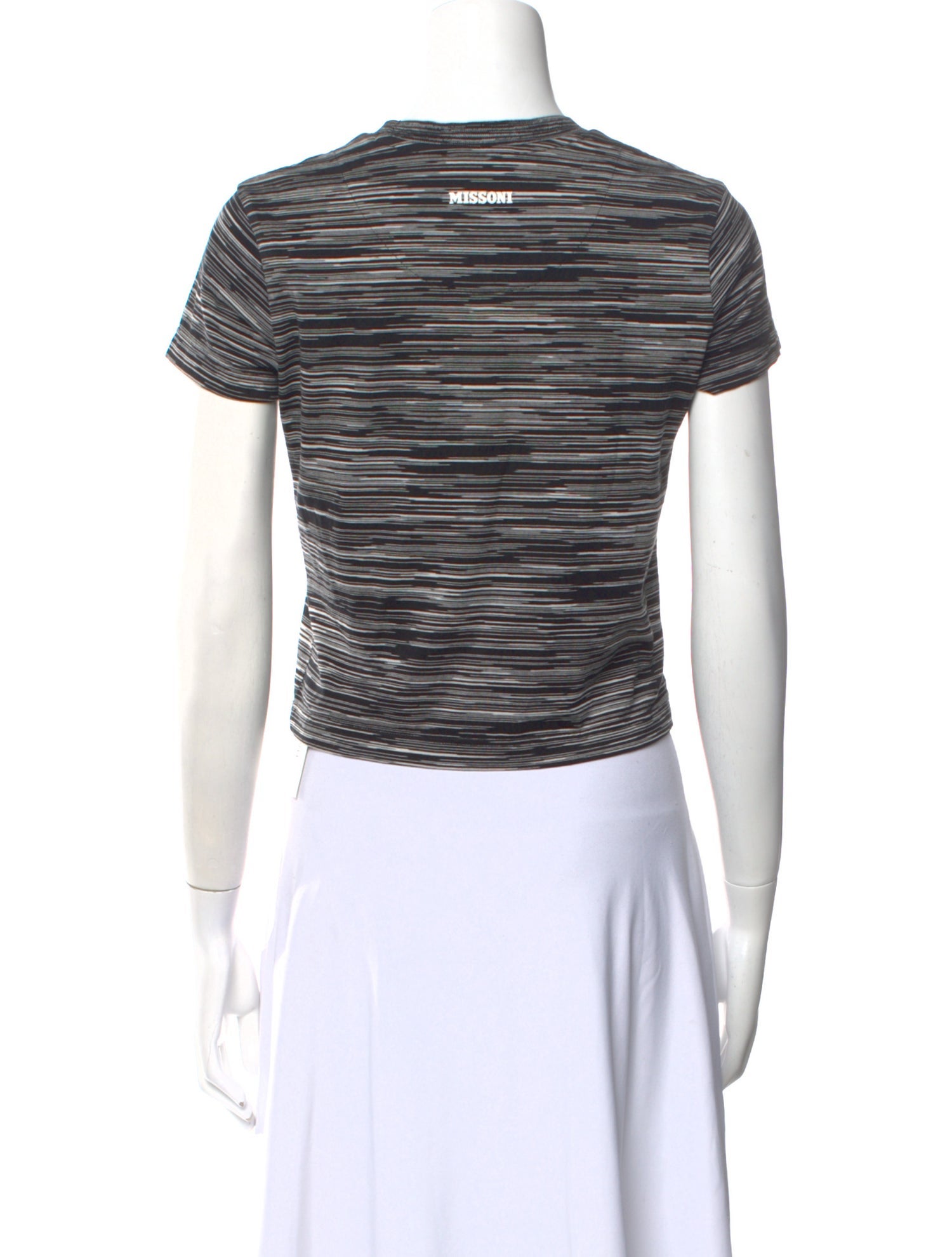 Missoni Striped Crew Neck Crop Top